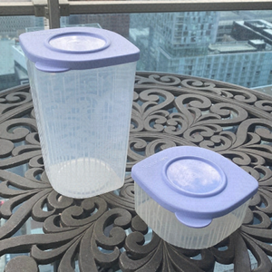 Tupperware set of 2 Fresh 'N Cool containers / 2 plats Tupperware
